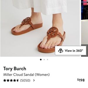 Tory Burch Brown Miller Cloud Sandals